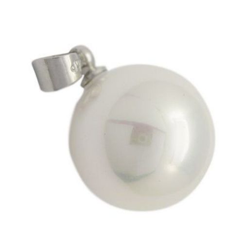 Pearl Pendant with Brass Bail / 14x22 mm, Bail: 3.7 mm