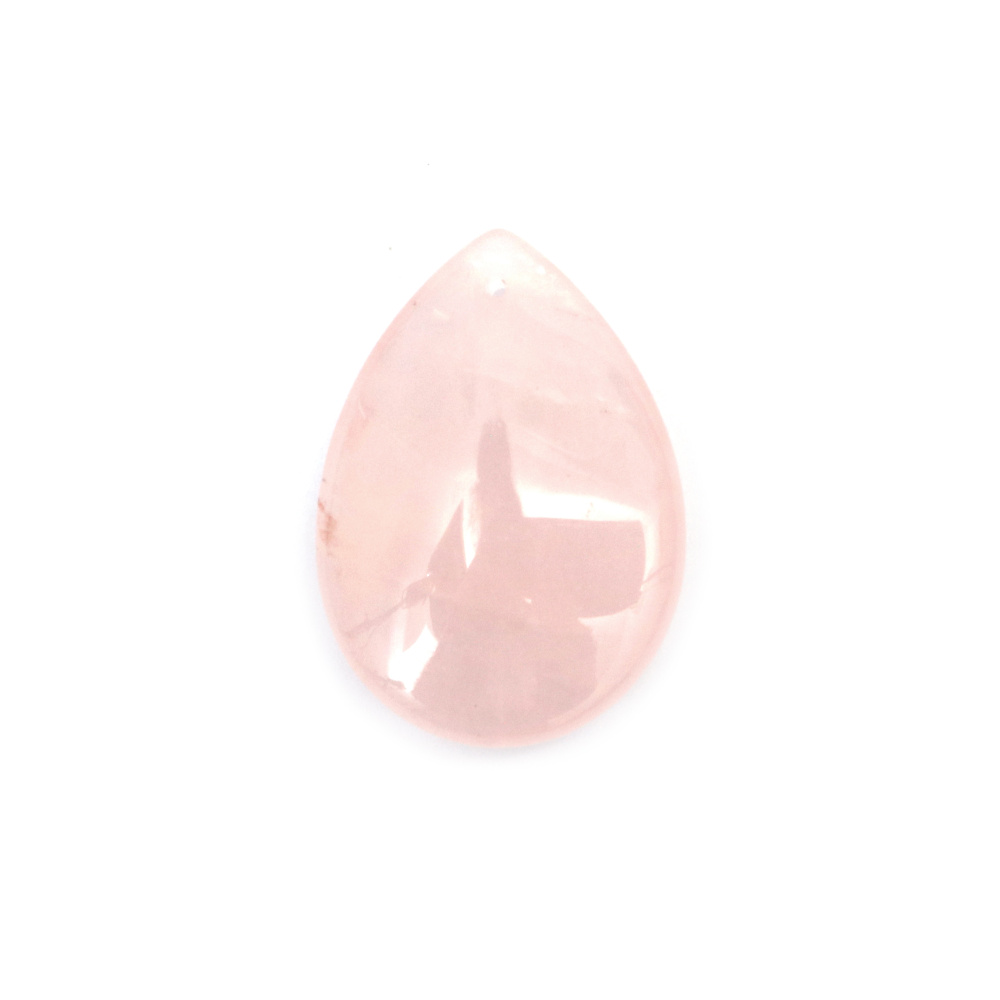 Natural Stone Pendant ROSE QUARTZ Drop 25x35 mm