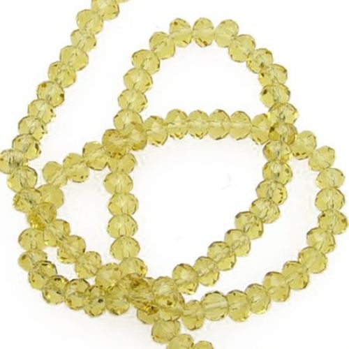 Crystal beads  4.5 x 3.5 mm