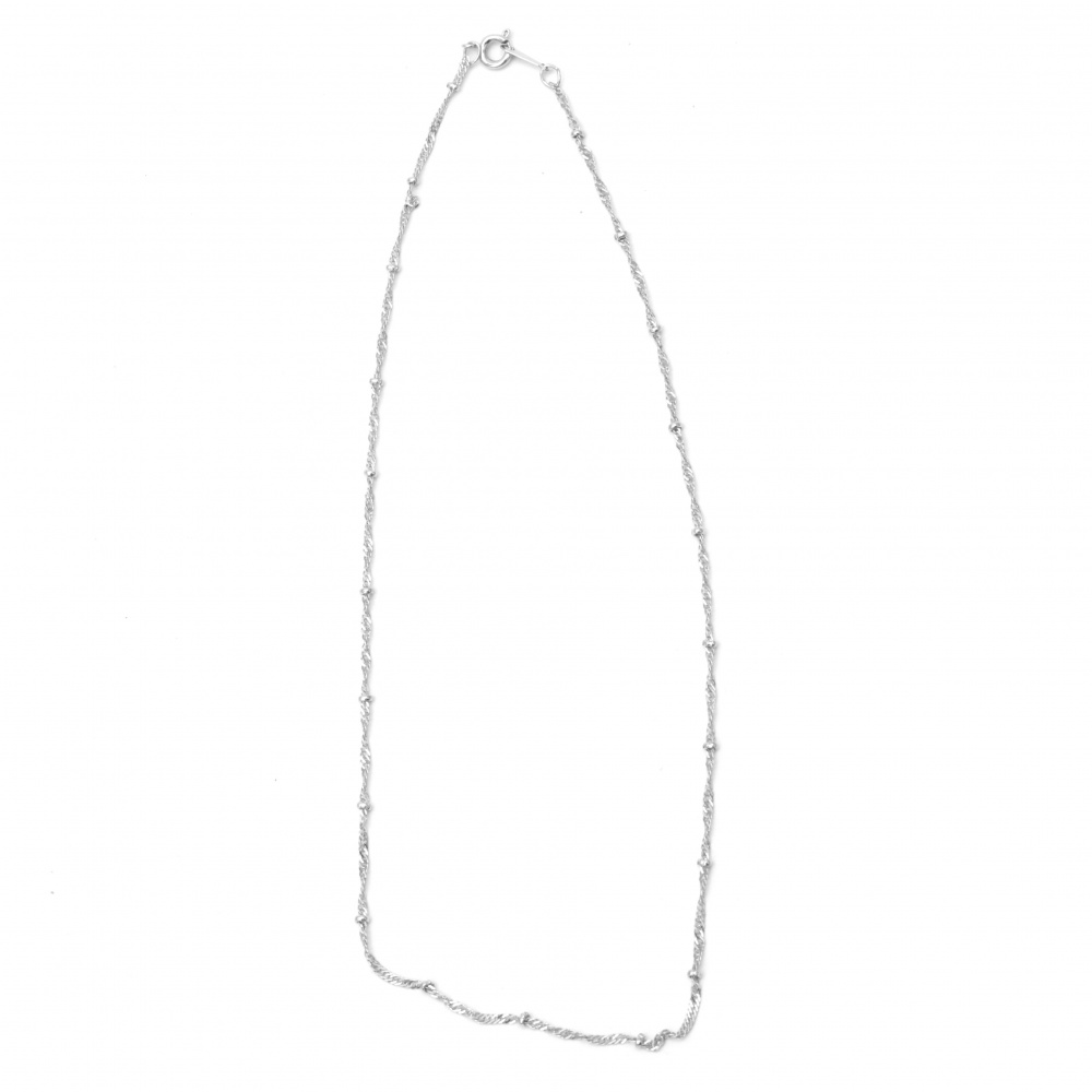 Αλυσίδα 2 mm, 20-22 cm λευκό
