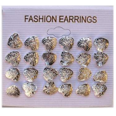 Earrings metal color silver