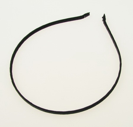 Μεταλλική στέκα μαλλιών με υφασμάτινη επένδυση, 5 mm, μαύρη - Συσκευασία 5 τεμ.