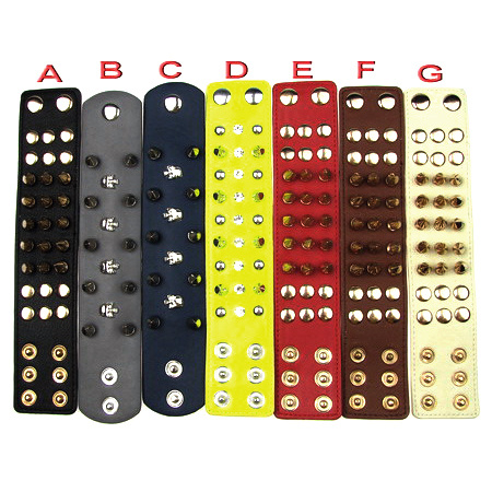 Гривна естестена кожа метал