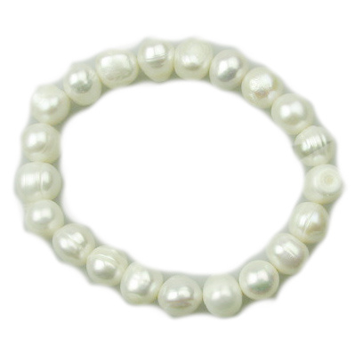 Гривна естествена перла 8~9x8~9 мм бяла клас АА