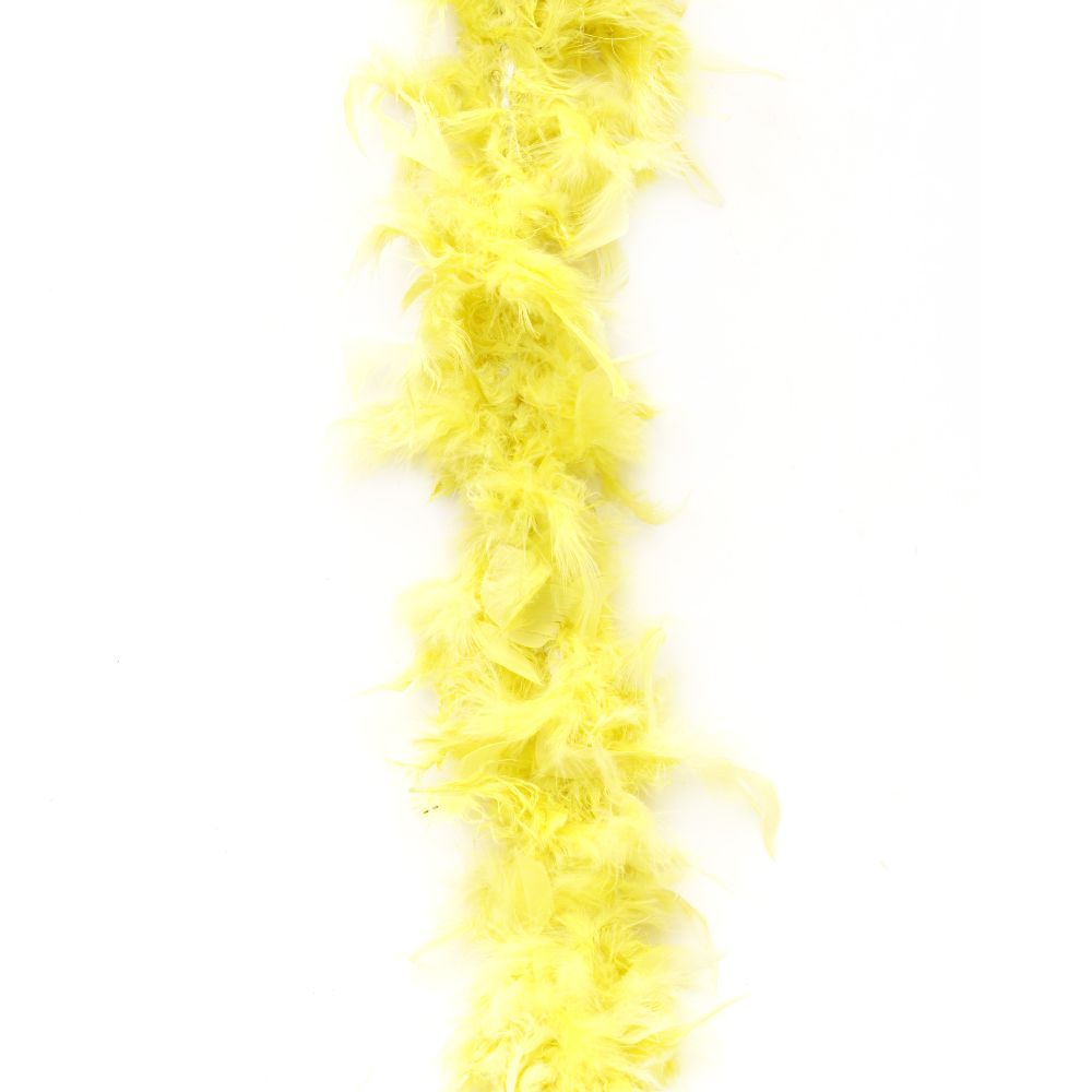 Marabou Feather Boa, 180 cm, Yellow