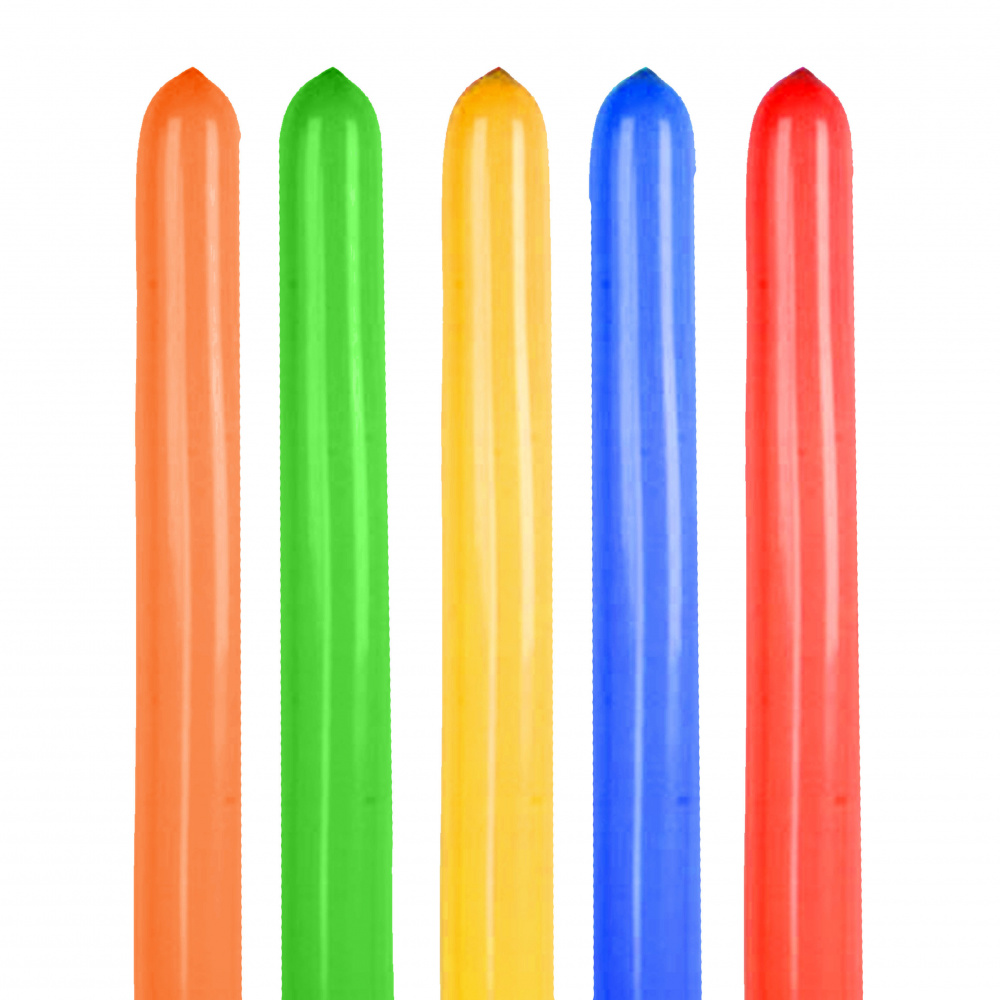  Long balloons with pump -20 pieces,Mix color