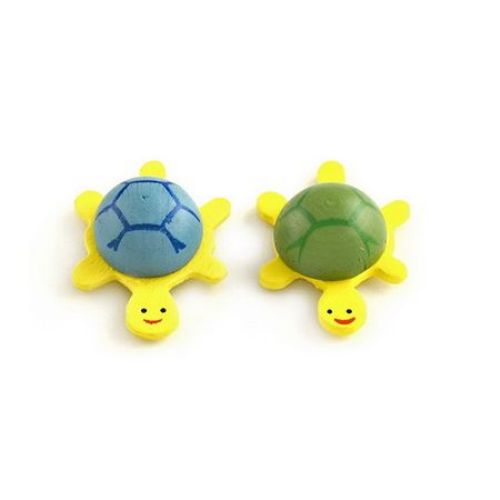 Wooden Decoration Turtle Adhesive 39 x 27 x 13 mm