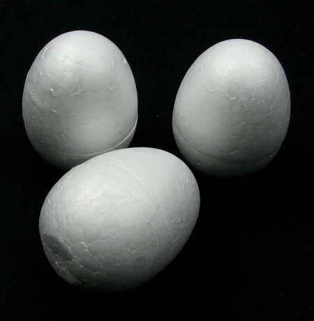 Styrofoam, Egg, 68x52mm, 1 pcs White, Easter Decoration DIY