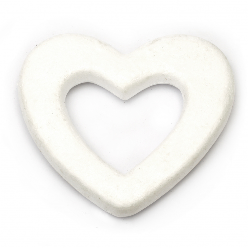 Styrofoam, Heart, hole, 175x160mm, 1 pcs