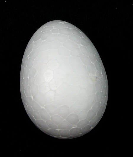 Styrofoam, Egg, 60x41mm, 5 pcs White, Easter Decoration DIY