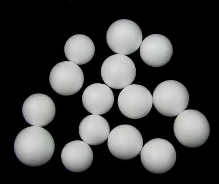Μπαλάκια από φελιζόλ για διακόσμηση χρώμα λευκό 4 ~8 mm για -1 γραμμάριο - 270 τεμάχια