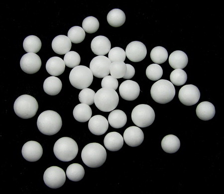 Styrofoam, Round, White, 3~5mm, 1 gram, ~2400 pcs