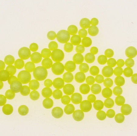 Топчета от стиропор за декорация 3 ~5 мм  цвят жълт -1 грам ~ 2400 броя