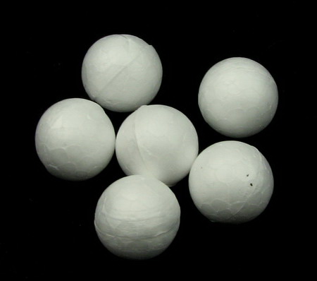 Топчета от стиропор(стирофом) за декорация цвят бял 15 мм 50 броя
