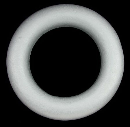 Styrofoam Ring 280x38 mm round and flat side decoration -1 pieces