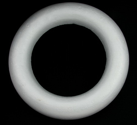 Styrofoam Ring 340x42 mm round and flat side decoration -1 pc