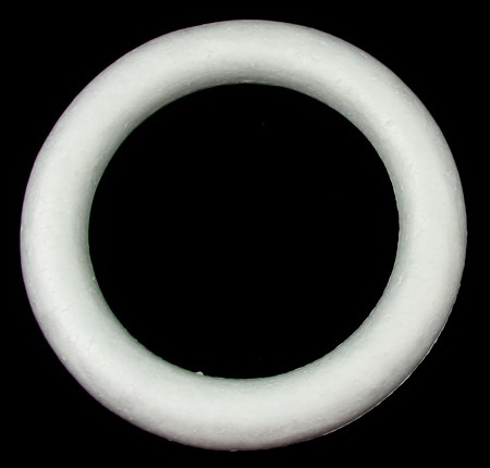 Στρογγυλό στεφάνι 200 mm φελιζόλ λευκό -1 τεμάχιο