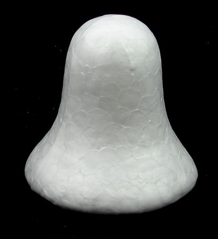 Styrofoam, Bell, White 63mm, 4 pcs, DIY Decoration Craft Hobby
