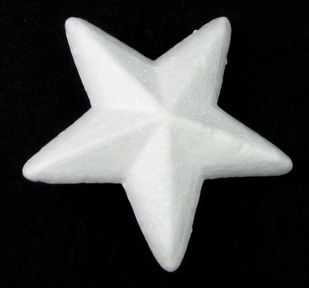Звезди от стиропор за декорация 89x33 мм -2 броя