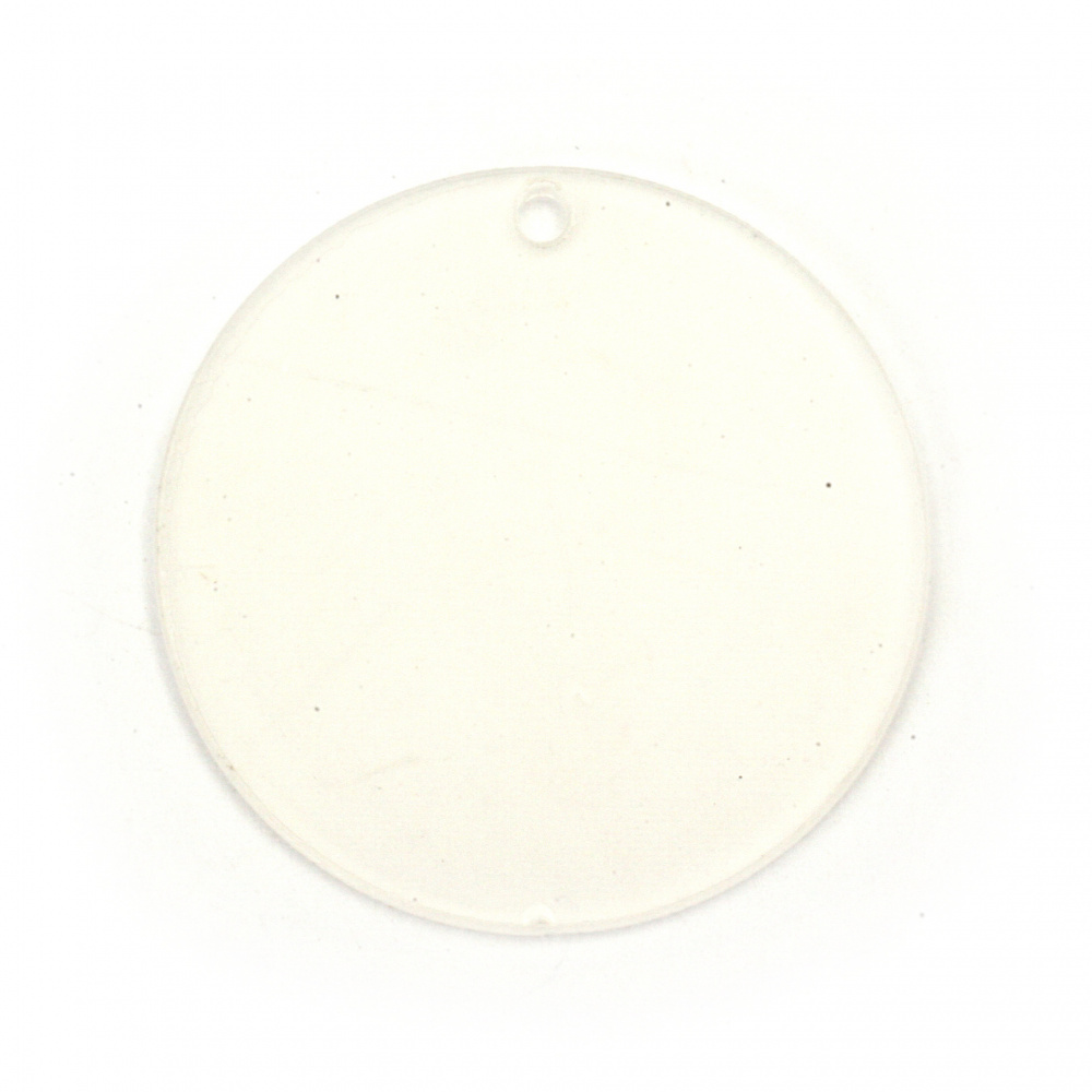 Plexiglass Circle for Decoration, 50x2.5 mm with 3 mm Hole