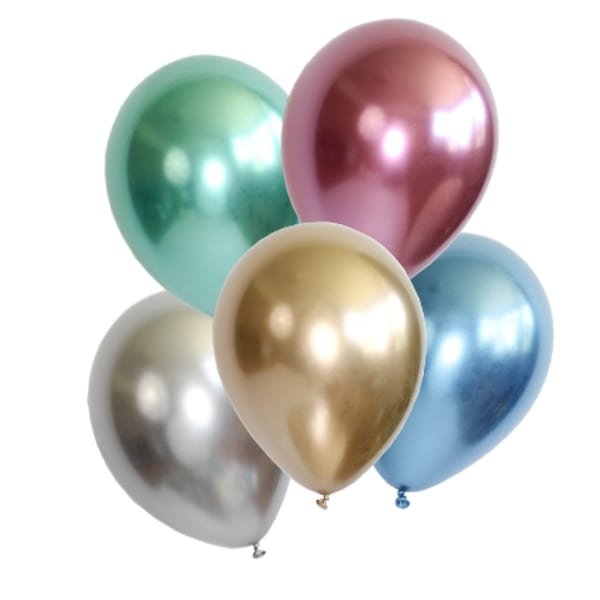 Mixed Metallic Colors Balloons - 10 Pack