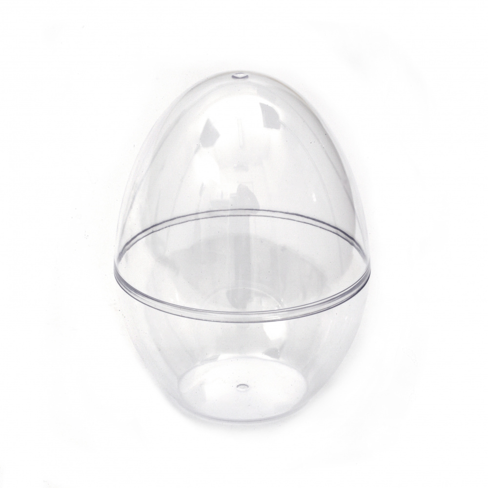 Πλαστικό αυγό διαφανές 2 μέρη 120 mm