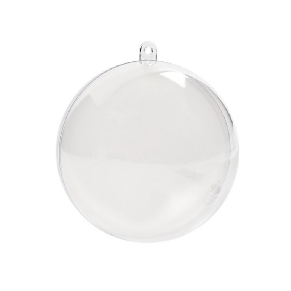 Transparent plastic ball for decoration 50 mm
