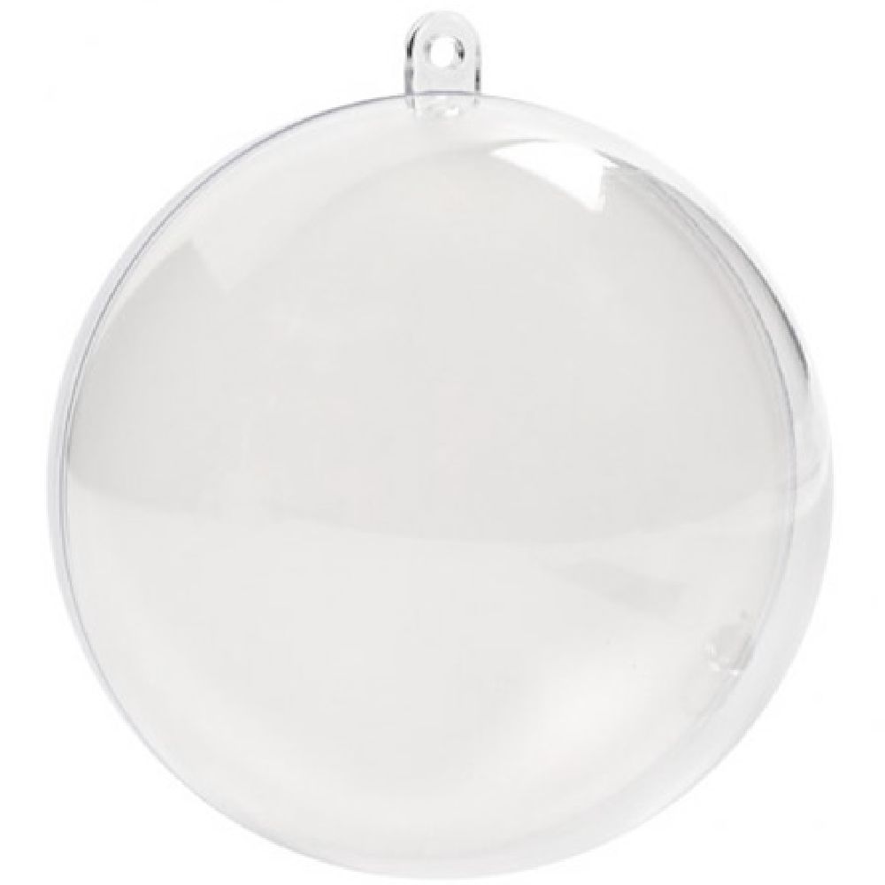 Transparent plastic ball for decoration 120 mm