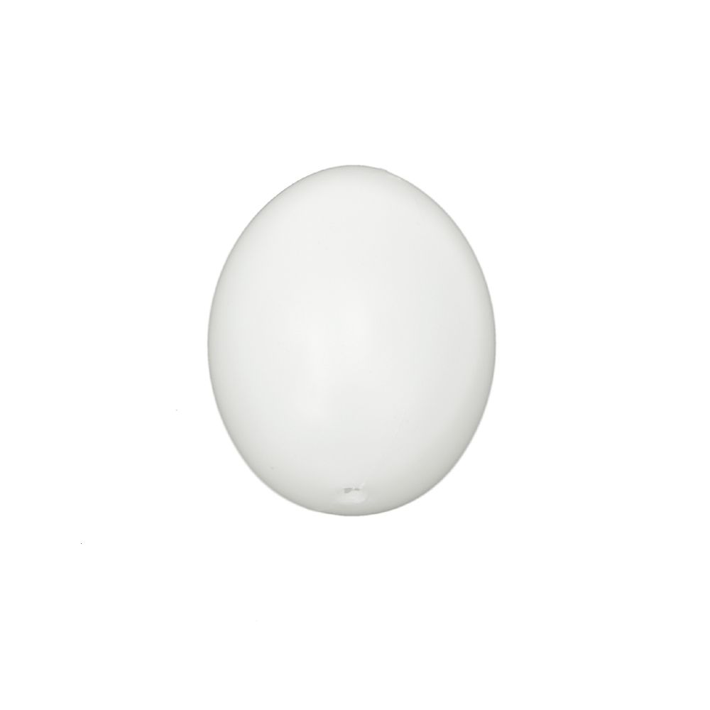 Plastic egg 60x45 mm with one hole 3 mm white - 5 pieces