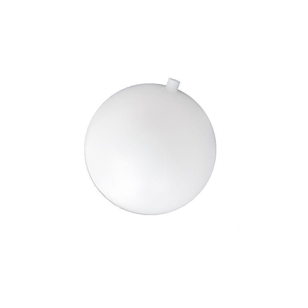 Plastic ball 50 mm with one hole 8 mm white