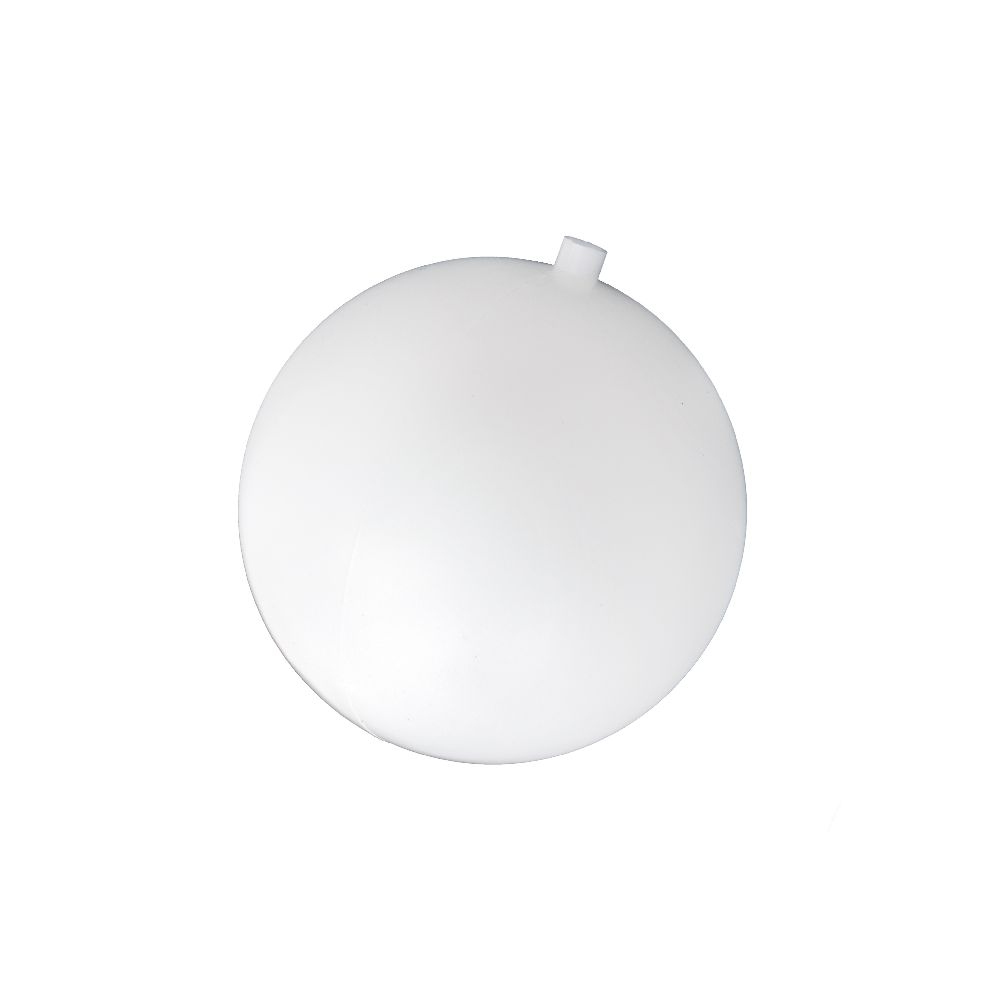 Plastic ball 60 mm with one hole 8 mm white