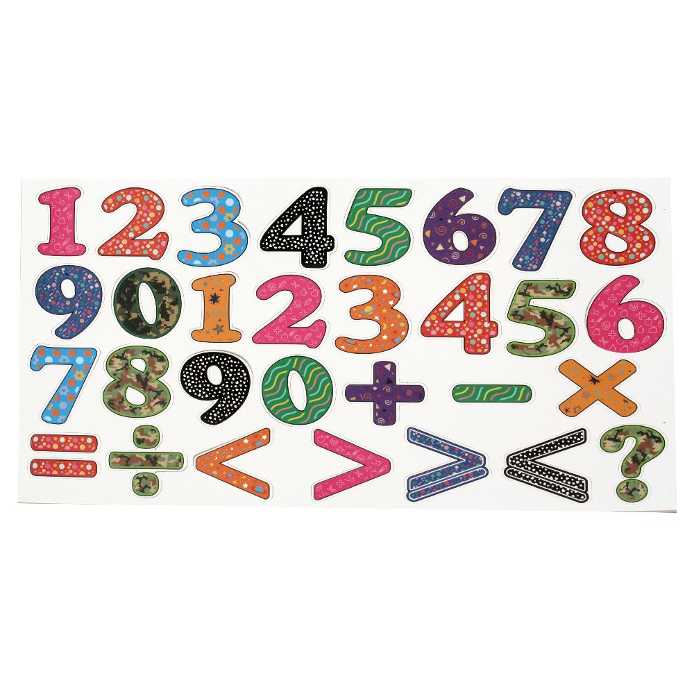 Numbers and signs with magnet for Birthday Party Decoration -30 pieces