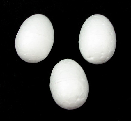 Styrofoam egg 25x18 mm for decoration -50 pieces