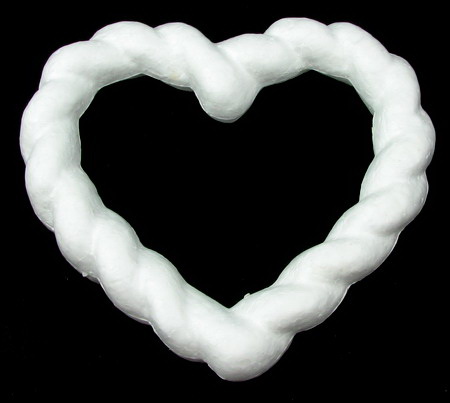 Polystyrene Heart 160 mm, 2pcs, DIY Craft Decoration Valentines Day