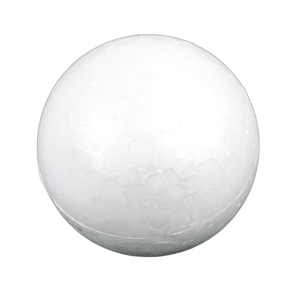 Стиропорено топче за декорация цвят бял 73 мм -2 броя