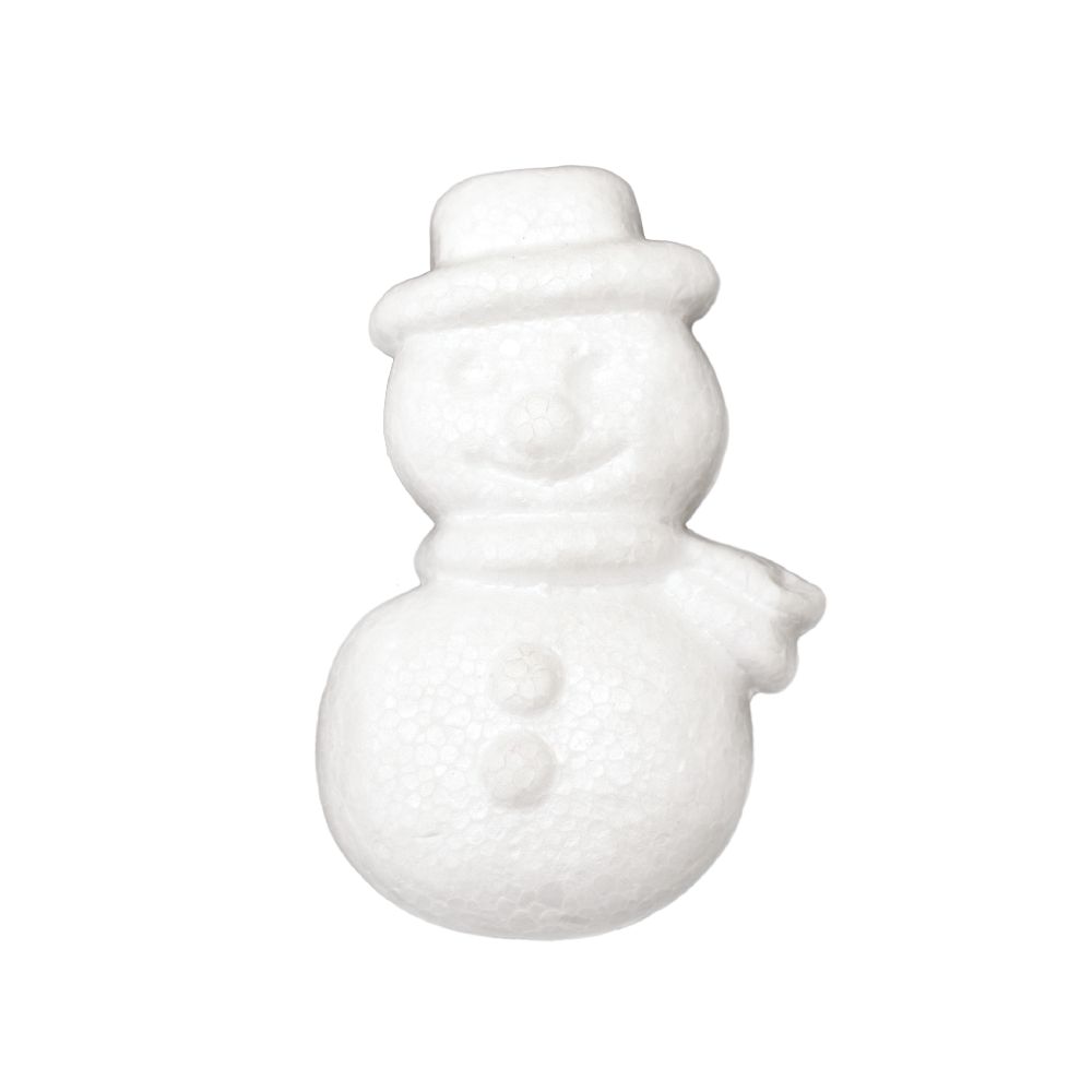 Styrofoam Snowman for Christmas Decoration / 84x46x18 mm - 2 pieces