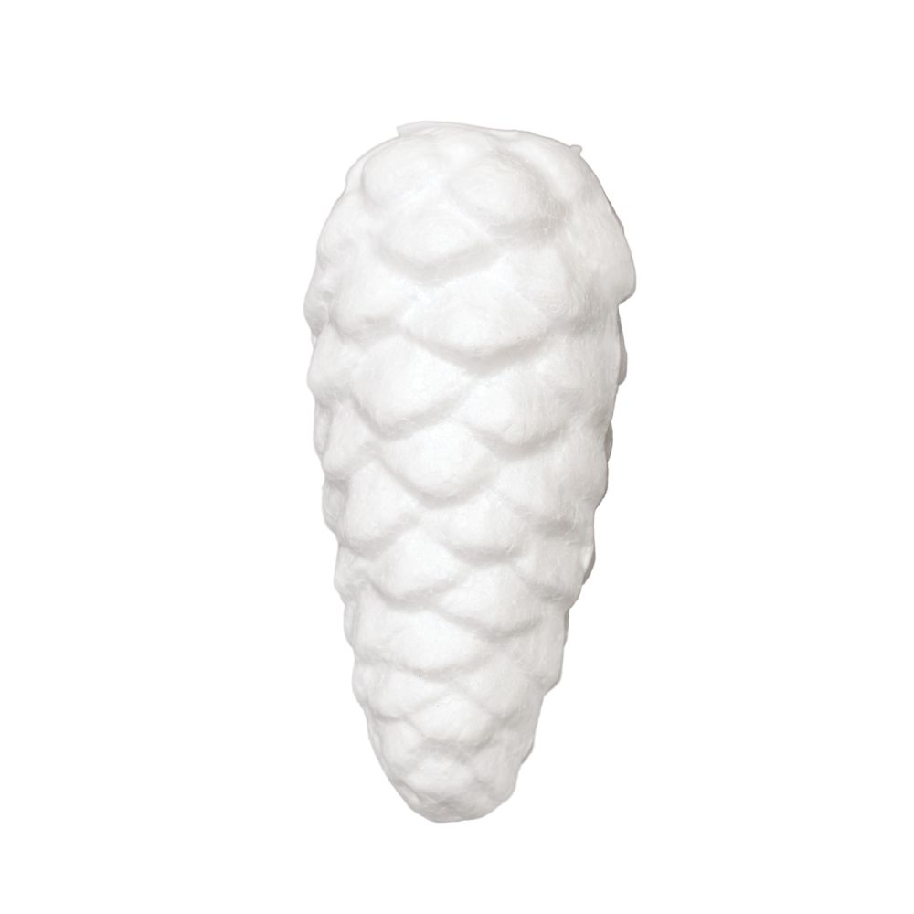Styrofoam cone for Decoration 115x54 mm -1 pc, White, DIY Decoration