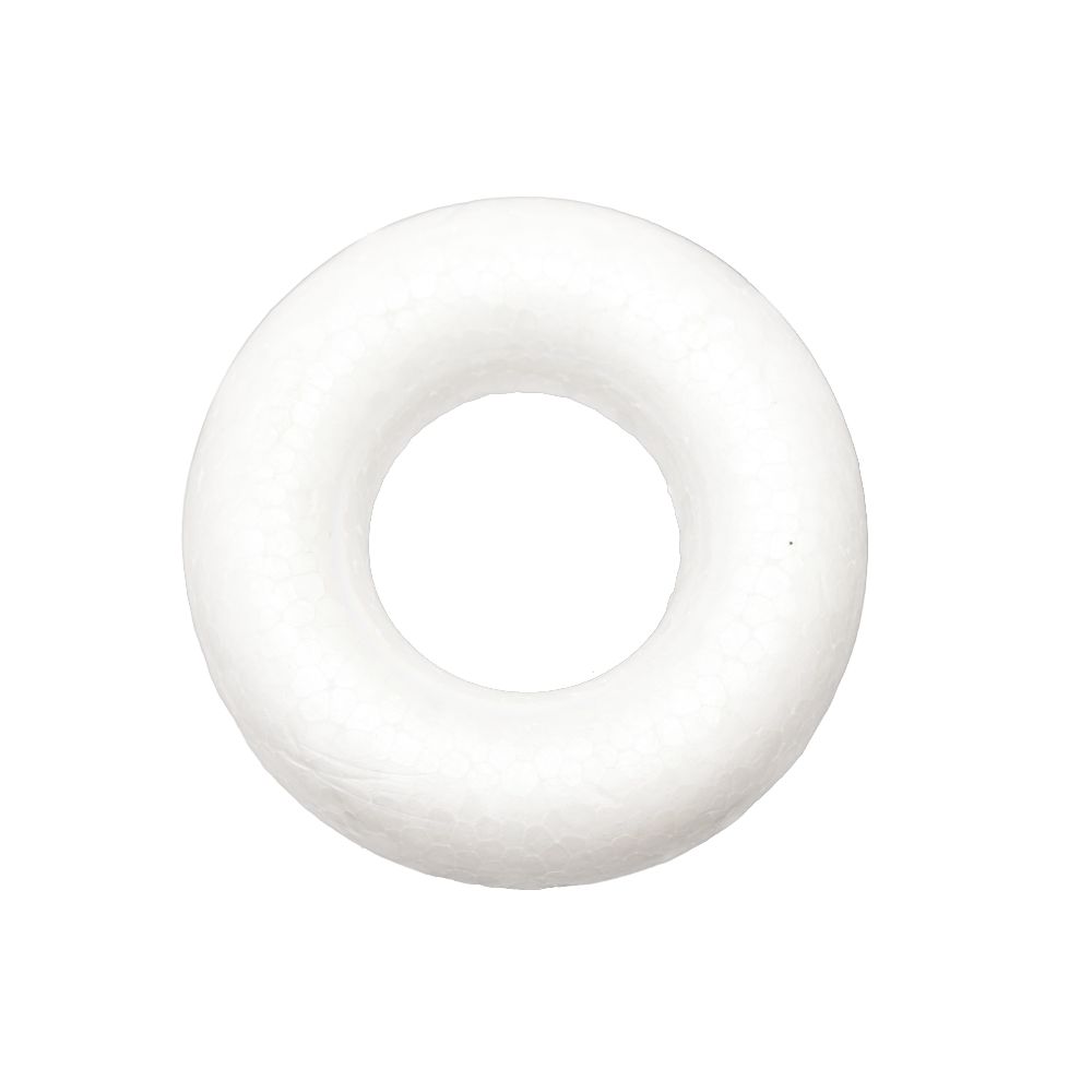 Polystyrene Ring 73x12 mm round and flat side for decoration -5 pieces, DIY Decoration Craft Hobby