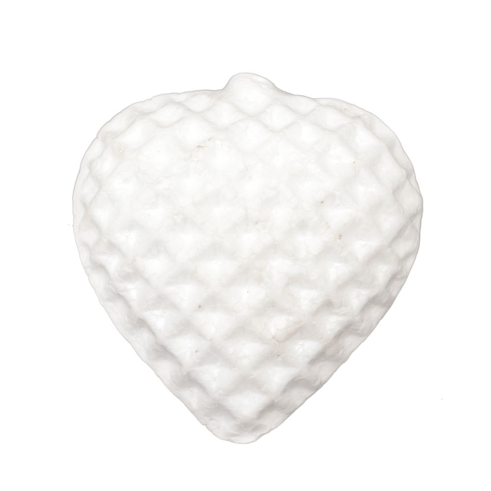 Styrofoam heart 93x88x40 mm for decoration -2 pieces