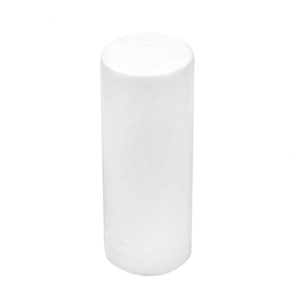 130x50 mm styrofoam cylinder polystyrene -2 pieces, White, DIY Decoration