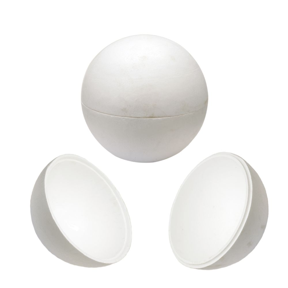 Styrofoam ball 400 mm. for decoration white 2 pieces -1 piece