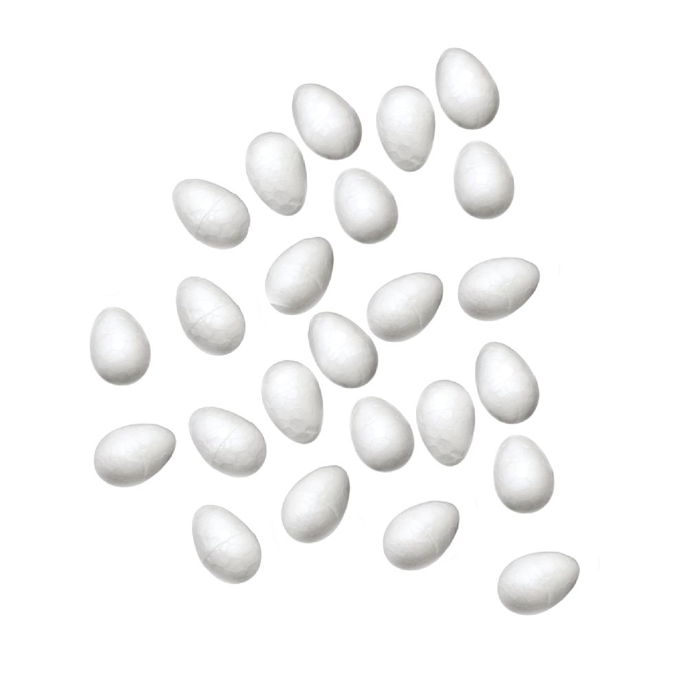Яйца от стиропор за декорация 10x8 мм -50 броя