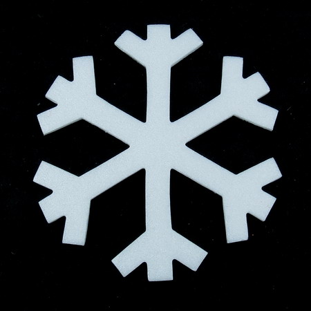 Styrofoam, Snowflake, Glossy, 71x2mm, 5 pcs