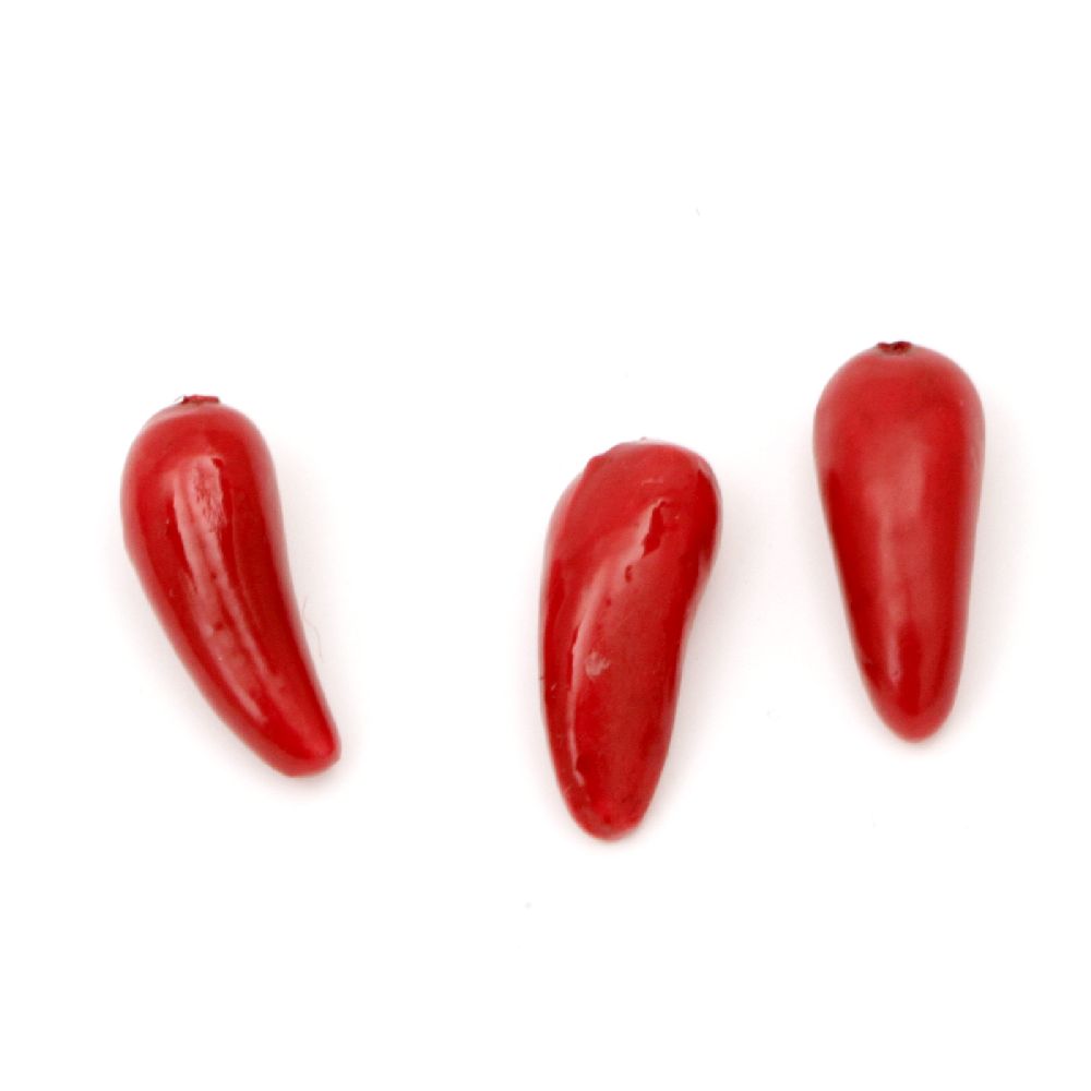Decoration Styrofoam Peppers 25x9 ± 11 mm red -30 pieces, Home Decoration Craft 