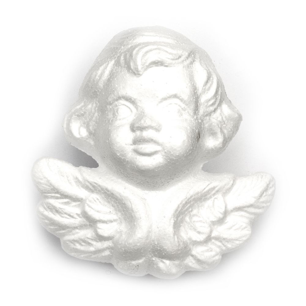 Styrofoam Angel Face for Decoration, 120 mm 1 piece
