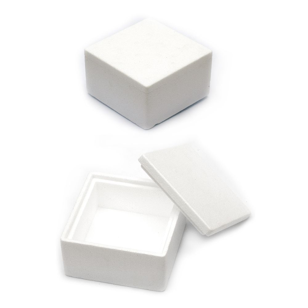 Styrofoam Decorative Box, 130x130x75 mm