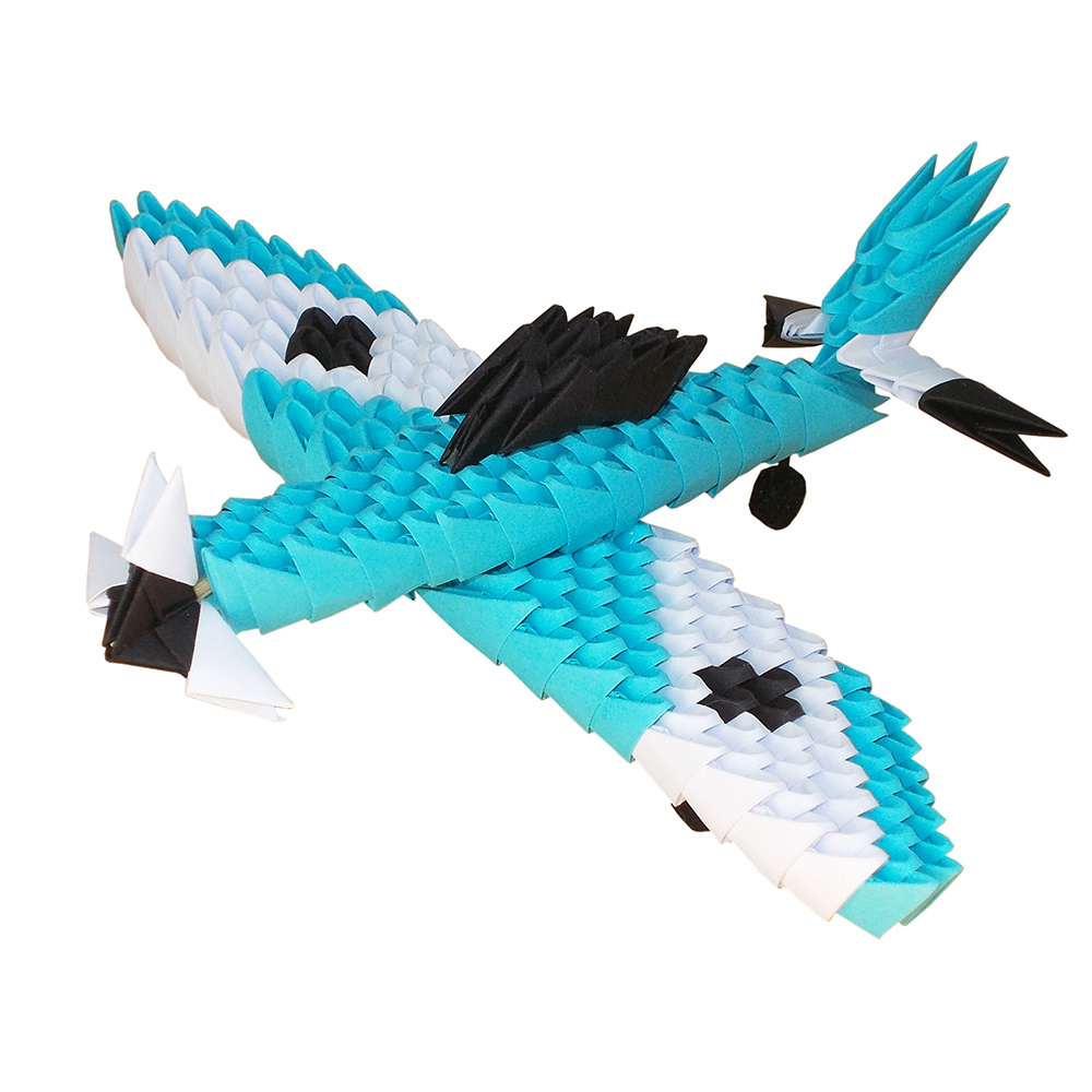 Modular Origami, Blue Plane