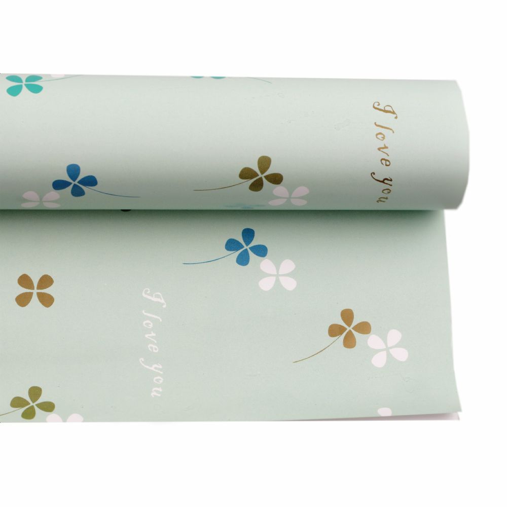 DIY Wrapping Paper Clovers 51x77 cm 