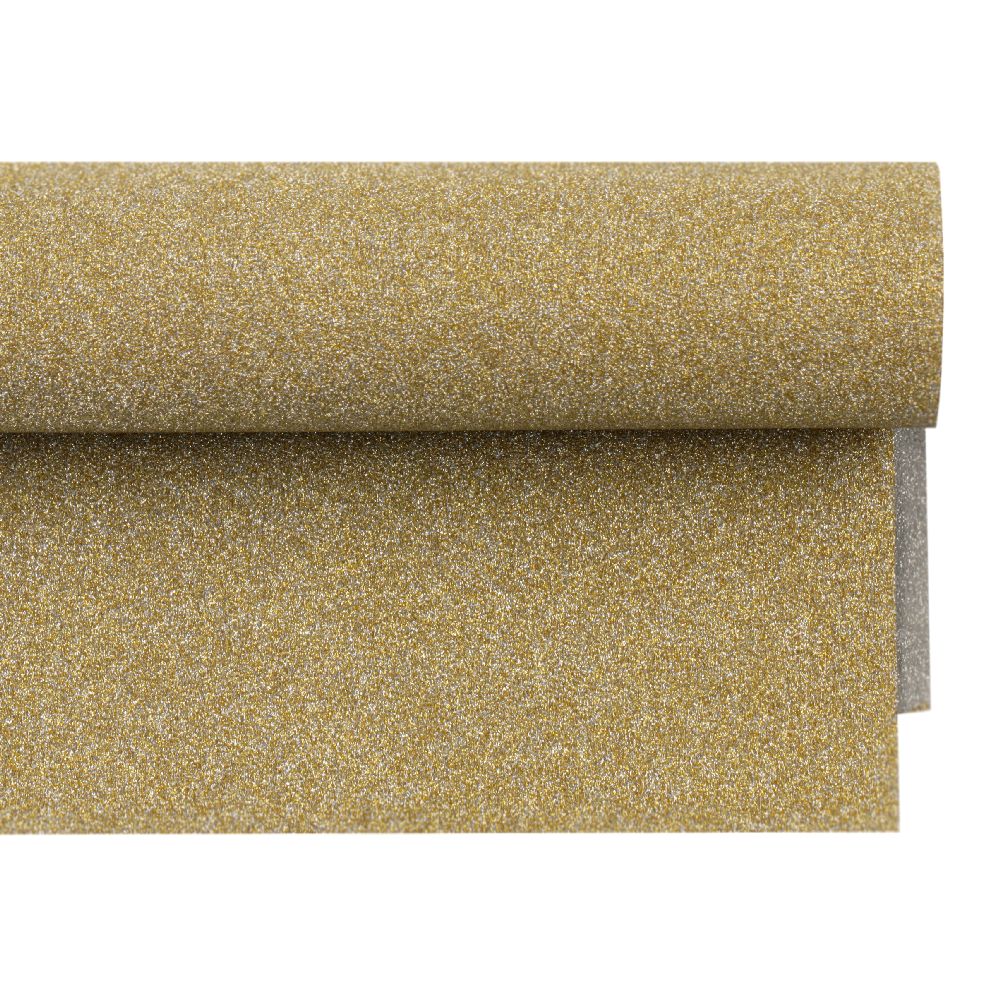 Double-Sided Wrapping Paper, 700x500 mm, with Glitter, Silver/Gold