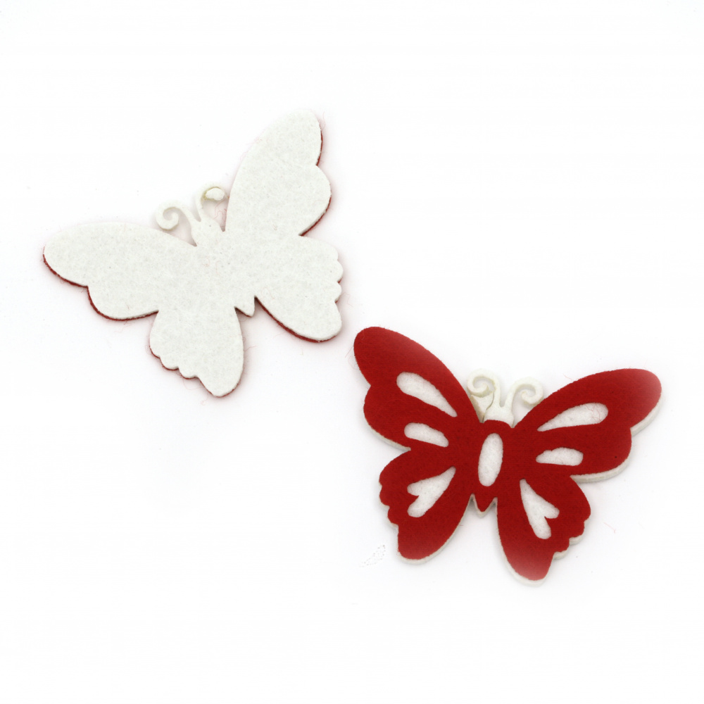 Felt Butterfly / 50x65 mm - 5 pieces